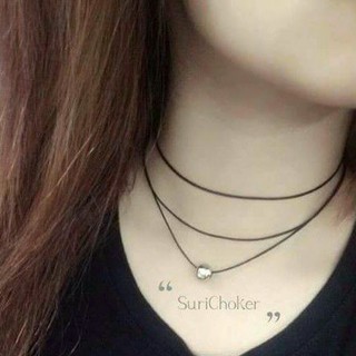 Vòng cổ chocker 3 lớp mix hạt bi sang chảnh
