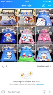 Chăn ga gối cotton 3D