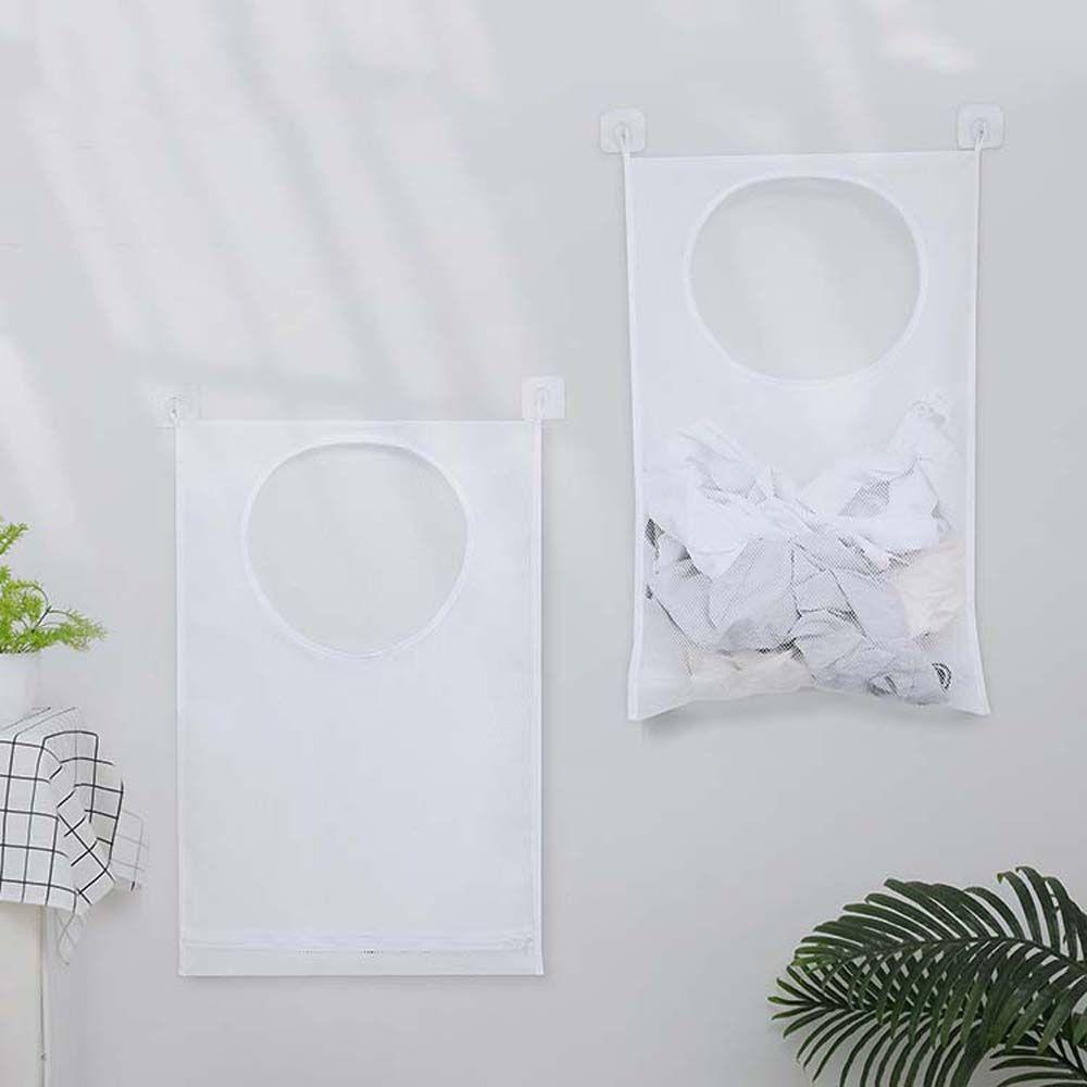 Giá Đỡ Túi Lưới Treo Tường Tự Dính Để Đựng Đồ Giặt Tiện Dụng Và Bền