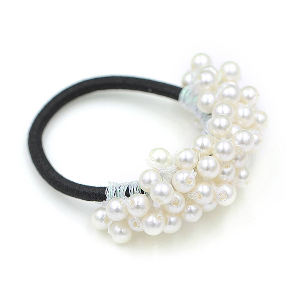 Dây Buộc Tóc Co Giãn Đính Ngọc Trai Giả Thời Trang Cho Nữ
