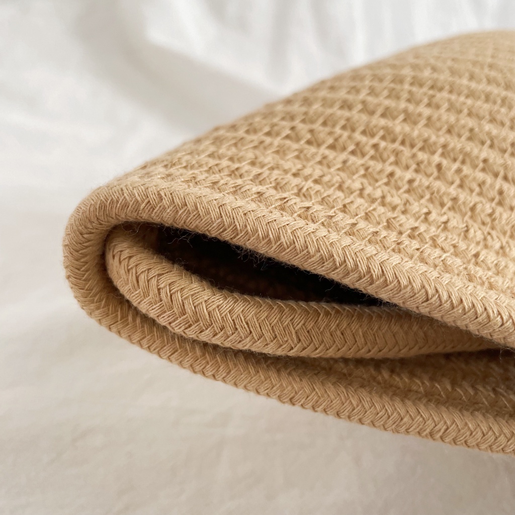 Túi dệt thủ công thời trang Hàn Quốc túi đeo chéo sợi dây cotton túi đựng điện thoại di động / túi đi biển (bao gồm ruy băng)