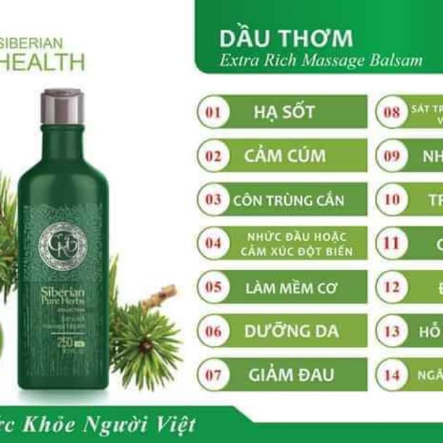 Dầu mat xa balsam Siberi
