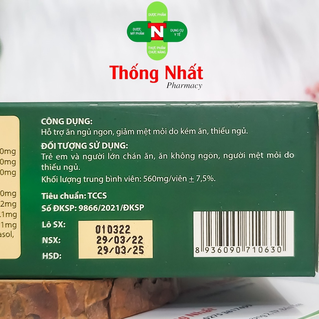 Hỗ Trợ Ăn Ngon, Ngủ Sâu, Giảm Căng Thẳng Sadipha ăn ngủ ngon Gold hộp 30 viên