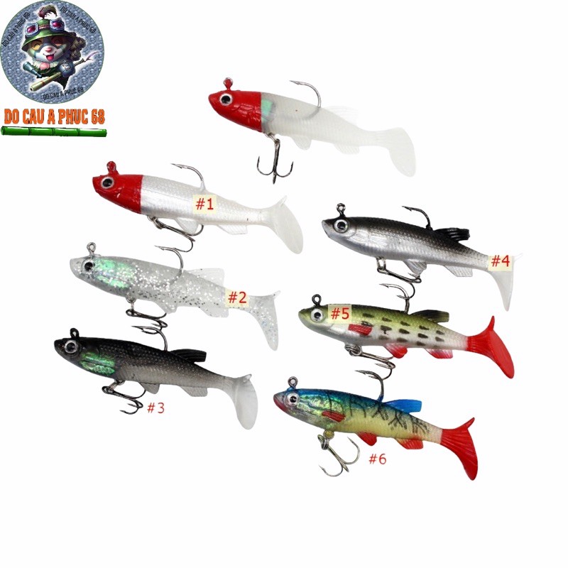 Mồi Câu Cá Giả Bằng Nhựa Mềm 90mm/14g MG-15, mồi mềm có lưỡi 3 tiêu