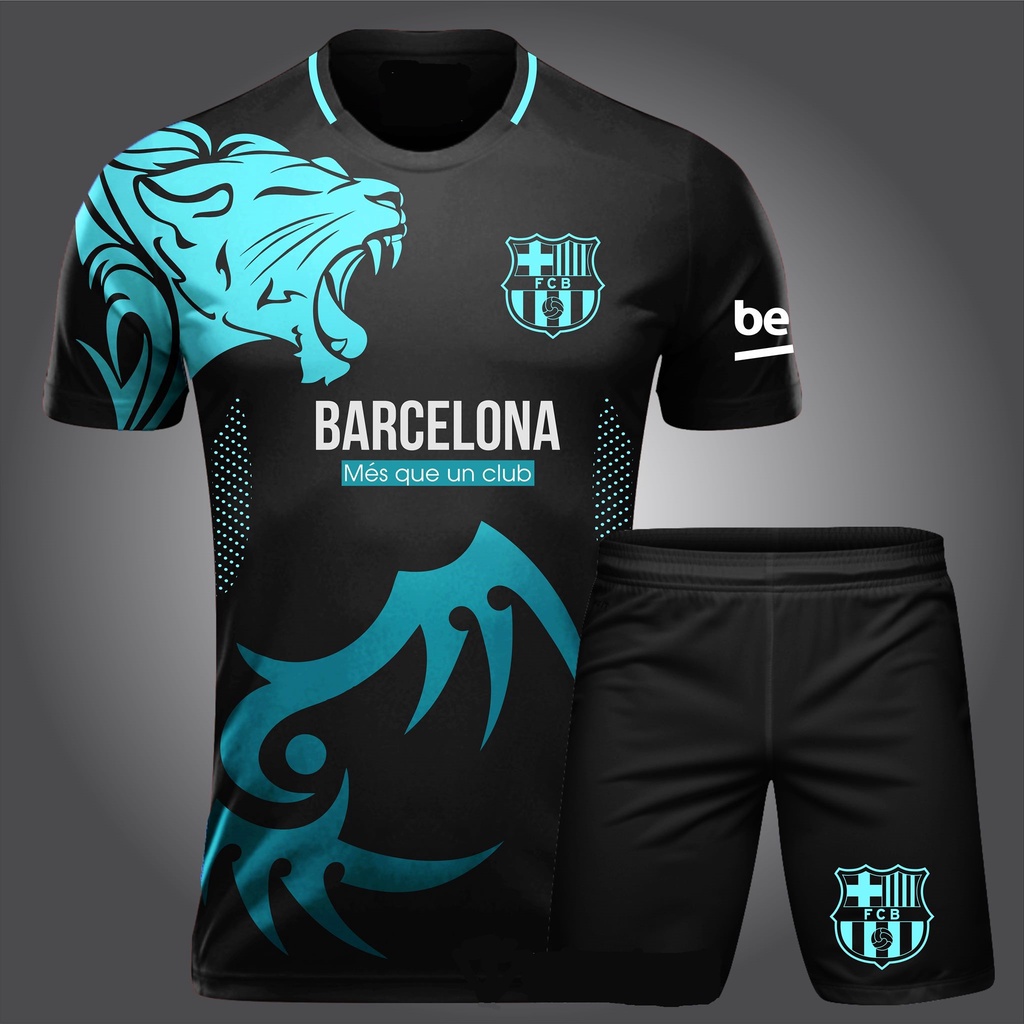 Đồ thể thao đá banh thiết kế màu đen thun lạnh thoáng mát co giãn 4 chiều