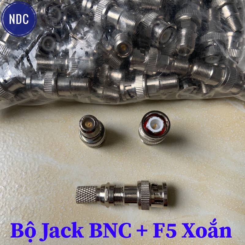 Bộ Jack BNC + F5 (Loại 1) Lõi Kẹp Bằng Đồng Chống Nhiễu, Chịu Nhiệt Cực Tốt | BigBuy360 - bigbuy360.vn