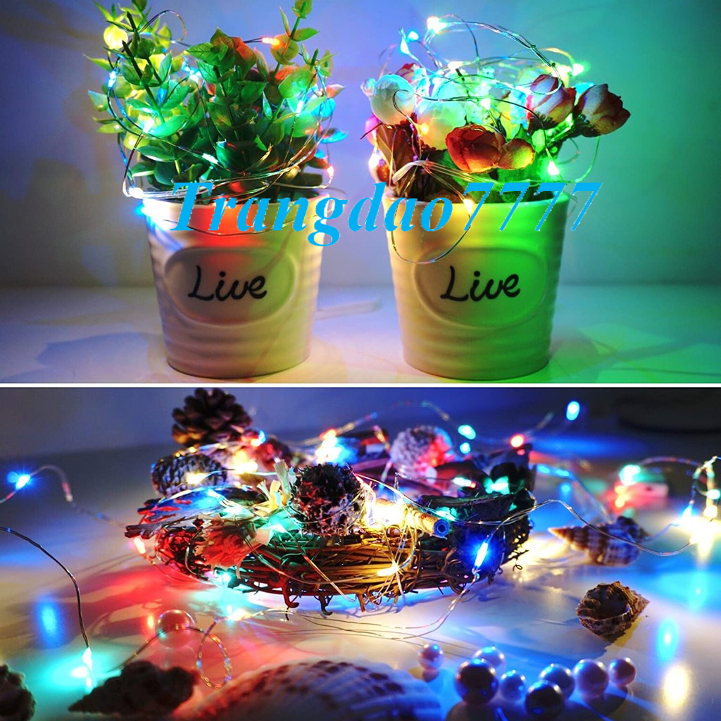 Đèn Led Xài Pin Không Chớp Nháy Dài 3M 30 Bóng Đèn Led Đom Đóm Fairy Light Trang Trí Decor Mô Hình Đẹp Rẻ