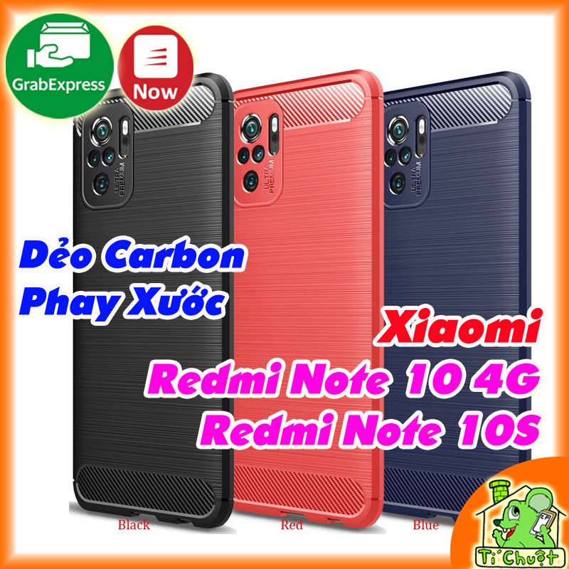 [Ảnh Thật] Ốp Lưng Xiaomi Redmi Note 10 4G/ Note 10S Dẻo Carbon Phay Xước Chống Sốc