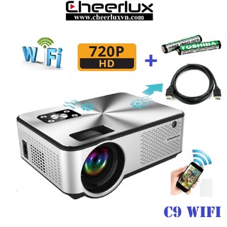 Ma y chiê u WIFI Cheerlux C9 HD 1280x800, 2800 lumens, kê t nô i không dây vơ i điê n thoa i iphone, android nhanh thumbnail