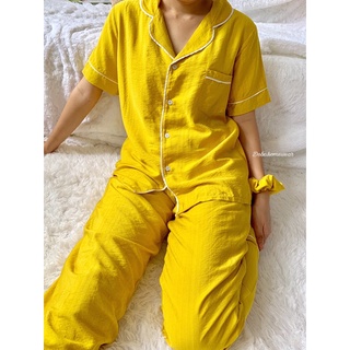 ĐỒ BỘ MẶC NHÀ PYJAMA DÀI - VÀNG