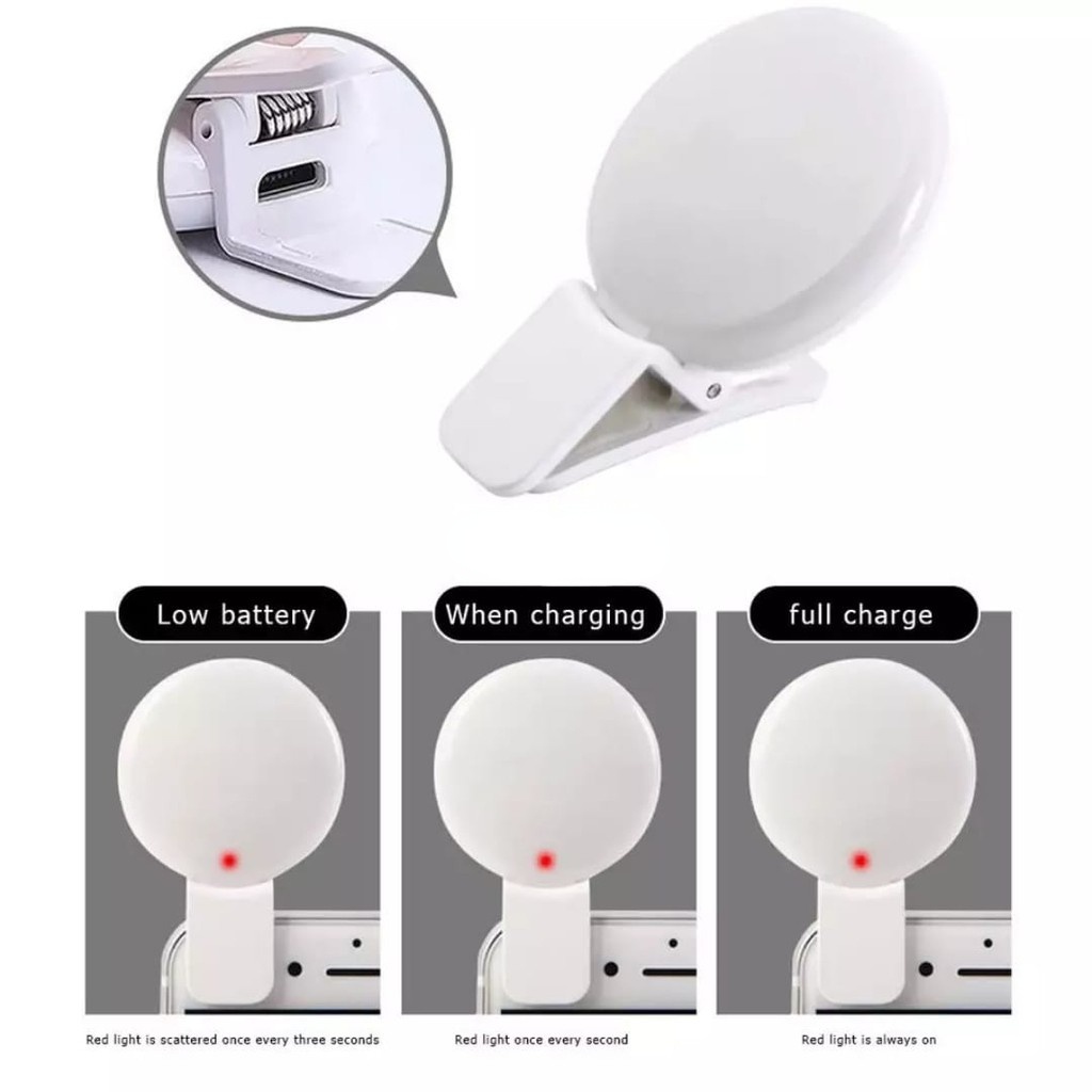Vòng Đèn Led Mini Gắn Điện Thoại Hỗ Trợ Chụp Ảnh Selfie