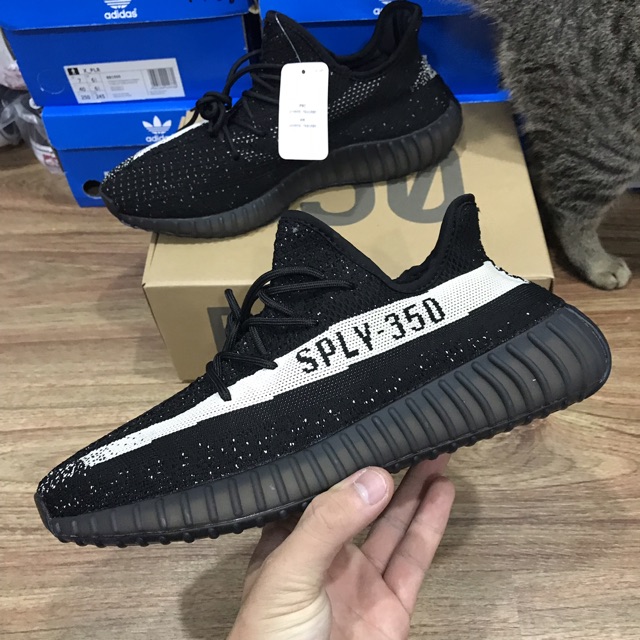 SALE XẢ KHO THANH LÝ - RẺ giày thể thao Yeezy 350   đen viền trắng  nam nữ ' 2020 WT ' ³ .