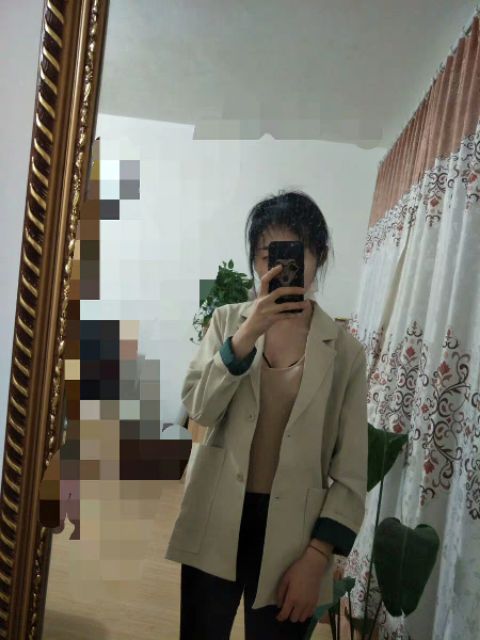 (Ảnh thật 3 hình cuối ) Áo blazer Ulzzang xanh mù tạt