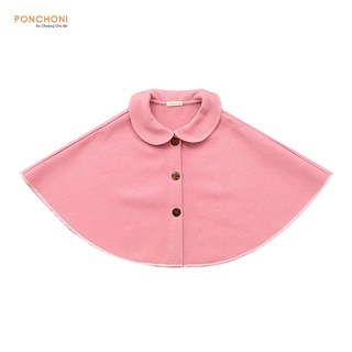 Áo choàng Ponchoni- Dạ hồng cánh sen