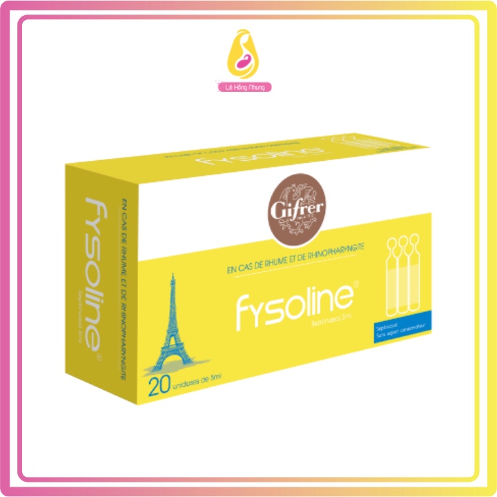 Nước muối sinh lý Fysoline Pháp hỗ trợ nghẹt mũi, sổ mũi - Vàng
