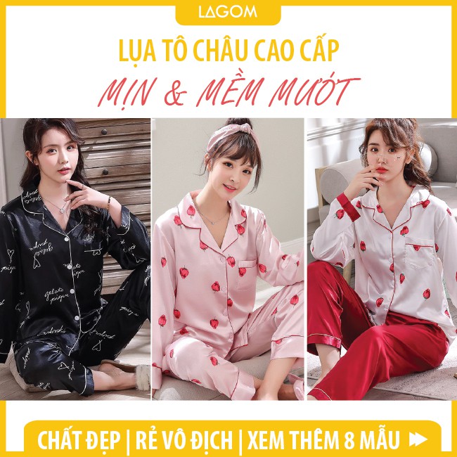 [8 Màu] Đồ Bộ Lụa Cao Cấp Dài Tay, Quần Dài [Video & Ảnh Thật]