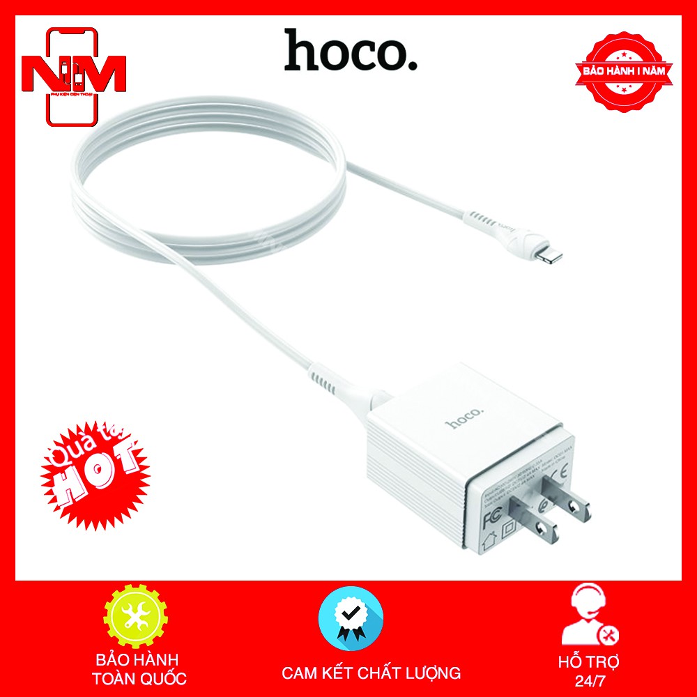 ✔CHÍNH HÃNG✔ Bộ Sạc Nhanh HOCO 2 Cổng Cho Iphone/Android