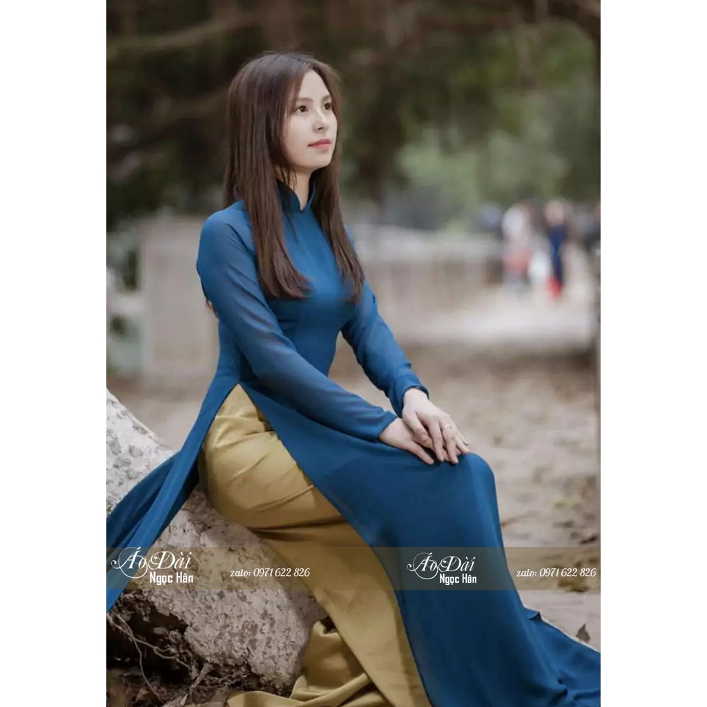 Áo Dài Nữ Truyền Thống 4 Tà Lụa Chifon A18