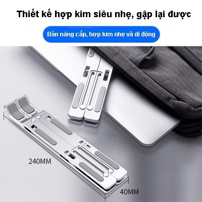 Giá đỡ laptop, macbook, ipad bằng NHÔM CAO CẤP 2 CHỐT, kệ đỡ máy tính tản nhiệt, gấp gọn, chịu lực siêu tốt | WebRaoVat - webraovat.net.vn