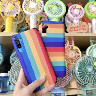 Ốp lưng Realme C3i cầu vồng 7 màu dễ thương chống bẩn