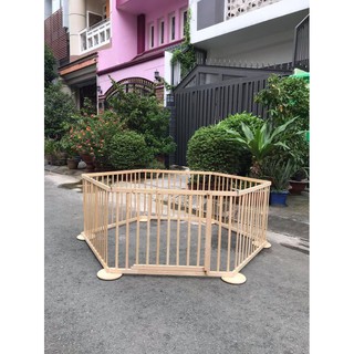 Cũi 3d 6 cánh bằng gỗ cho bé