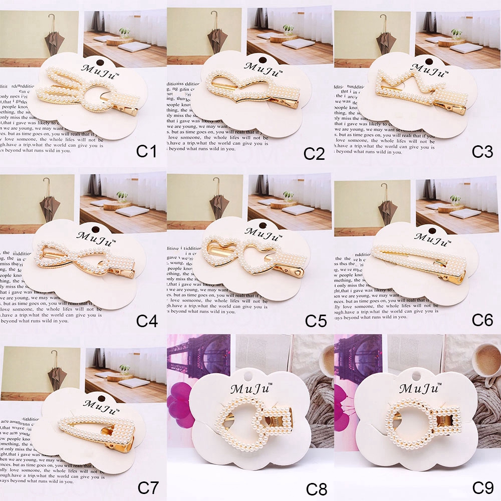 Kẹp tóc đính ngọc trai giả xinh xắn