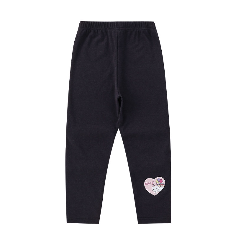 Quần legging dài 90-160CM bằng vải nhung mềm mại giữ ấm phong cách Hàn Quốc cho bé gái