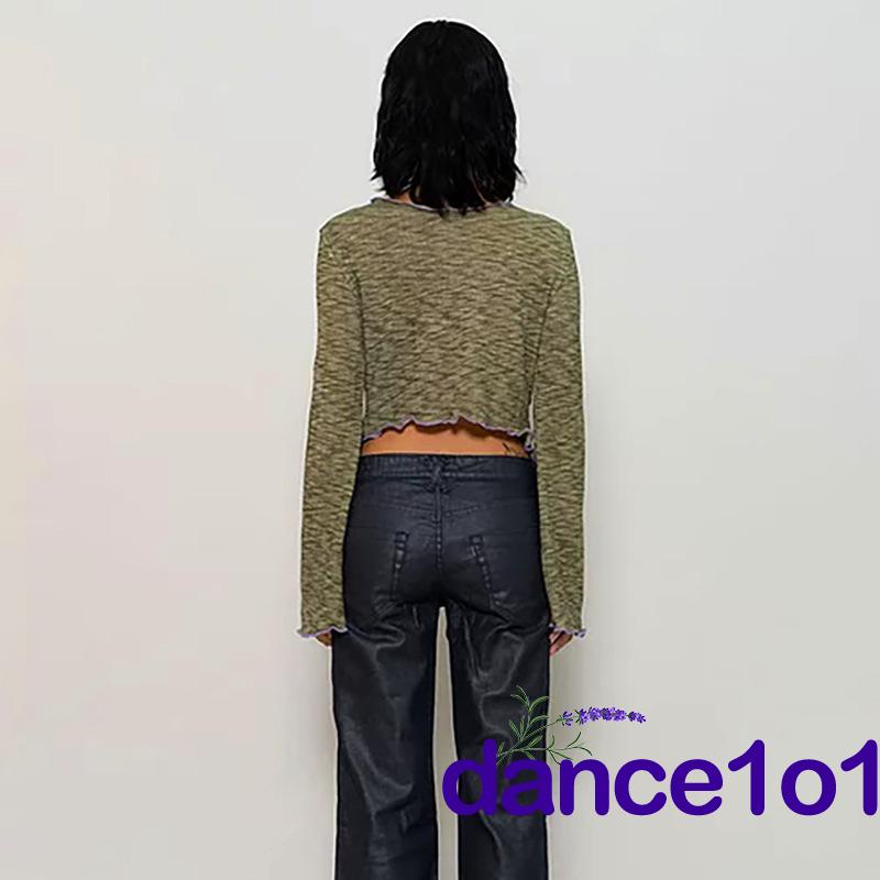 Áo nữ tay dài cổ chữ V thiết kế quyến rũ thời trang