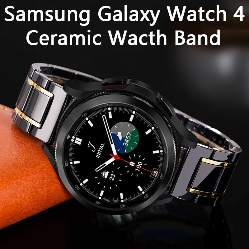 Dây gốm Ceramic sang trọng dành cho Samsung galaxy watch 4 40mm &amp; 44mm và watch 4 classic 42mm &amp; 46mm