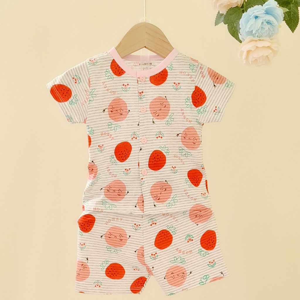 Combo 5 bộ quần áo trẻ em chất liệu cotton cao cấp Noubaby sợi tre cho bé từ 3-12kg