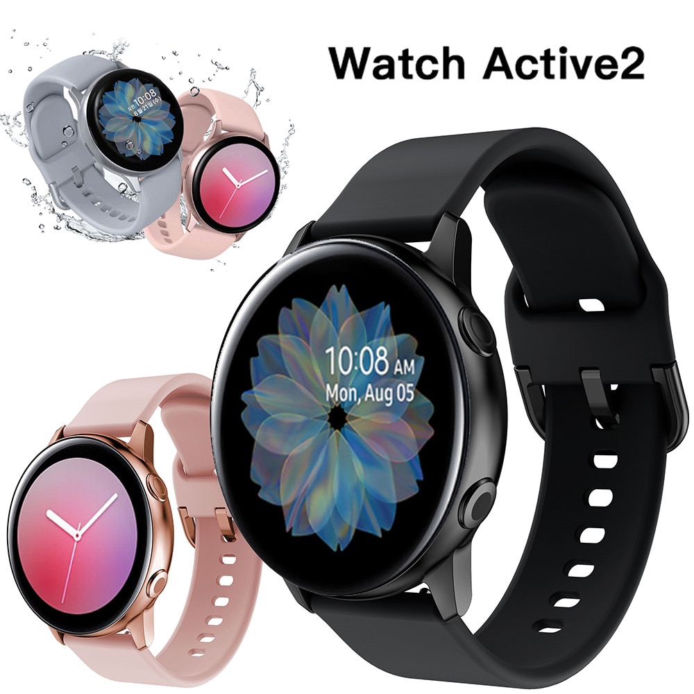 Dây đeo thể thao bằng silicon 20mm thay thế cho Samsung Galaxy Active 2 40mm 44mm