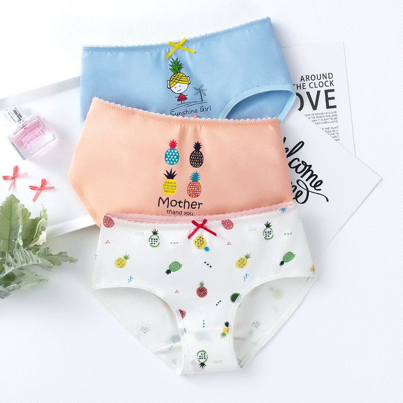 Bộ 3 Quần Lót Boxer Cotton Cho Bé Gái