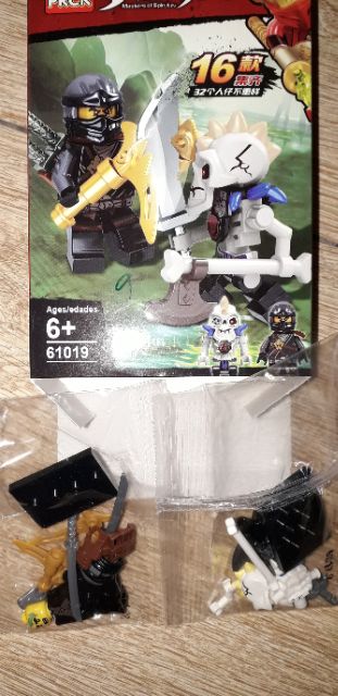 Lắp ráp 1 hộp LegoNinja có 2 nhân vật rất đẹp 61019