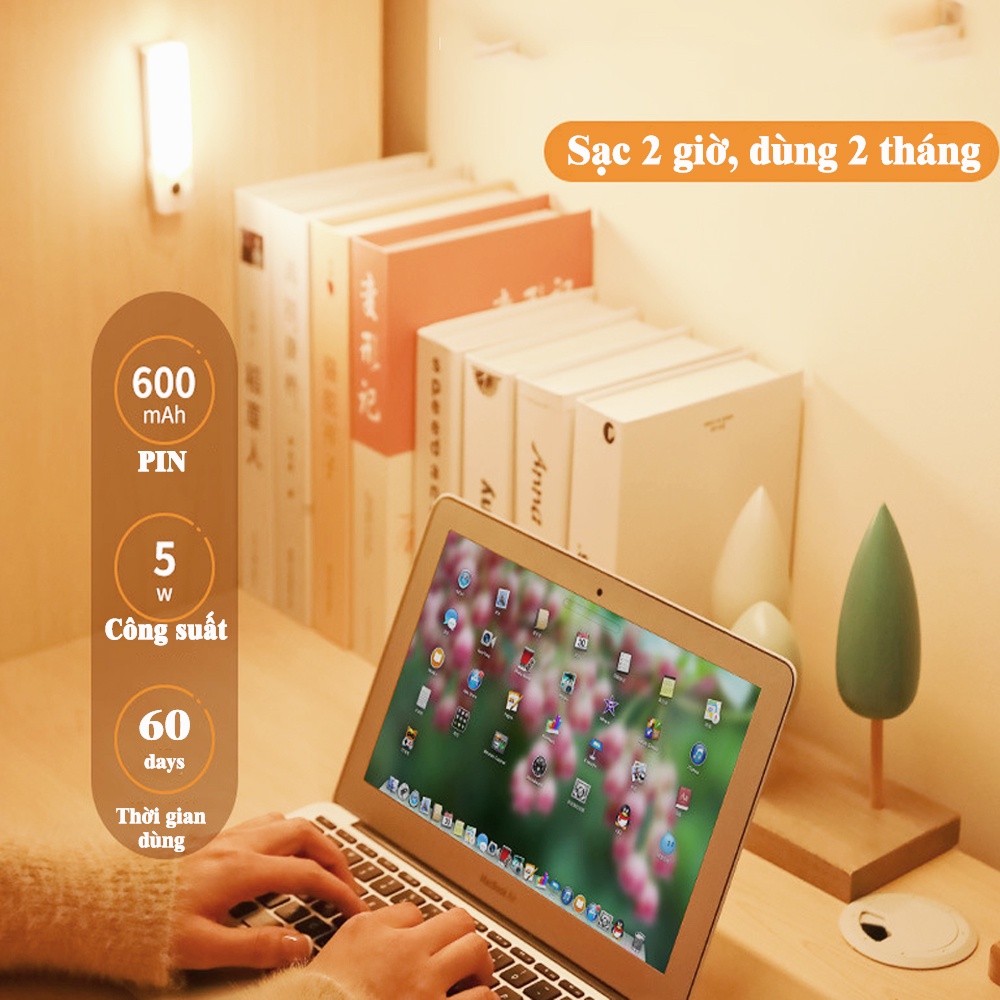 Đèn cảm biến thông minh, tự động sáng khi đến gần, gắn tường, tủ đồ, cạnh giường, nhà bếp, WC,... có công tắc điều chỉnh