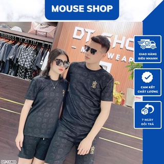 Bộ Quần Áo LV Nam Nữ -  Bộ Cộc Dập Logo LV - Bộ Thể Thao LV Cao Cấp