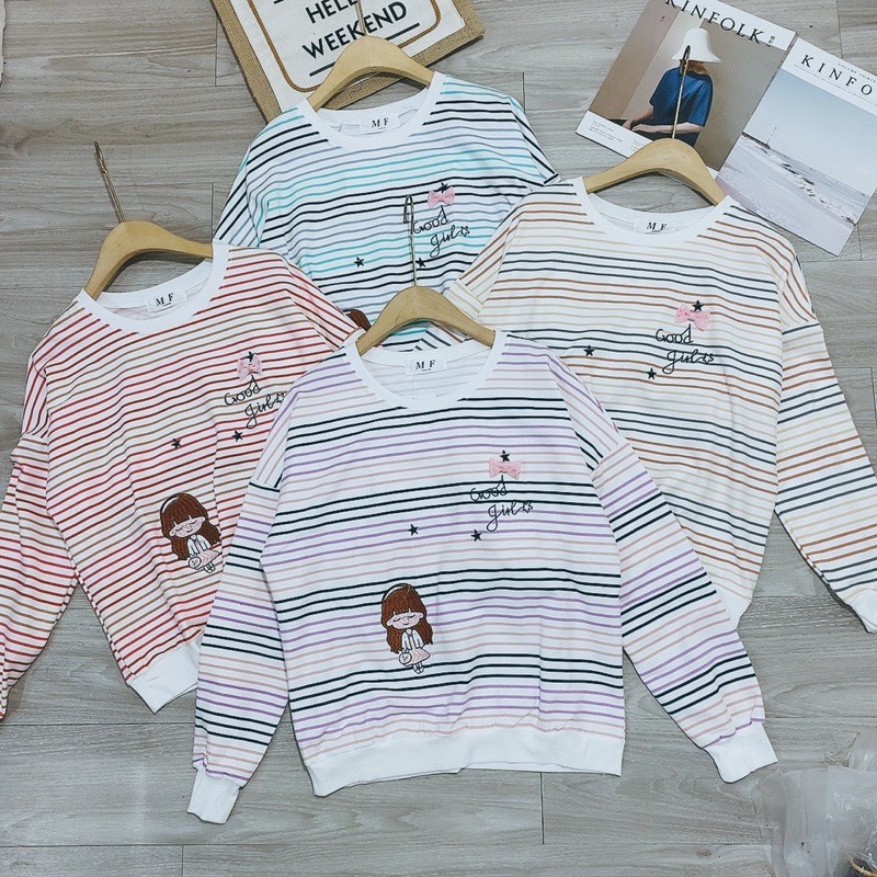 Xả hàng - ÁO NỈ KẺ CHẤT CỰC ĐẸP FR1200 - NhiNhiShop | BigBuy360 - bigbuy360.vn