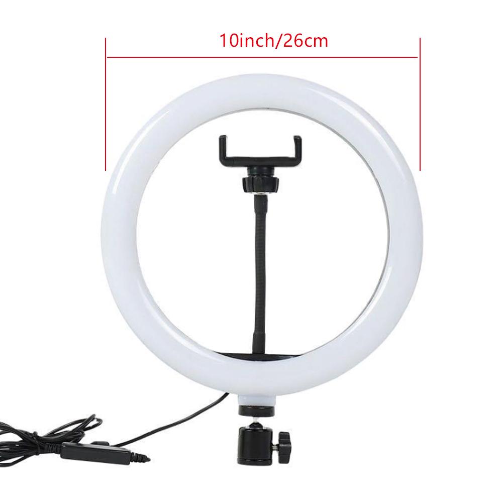 Chụp ảnh 10/8/6 inch Đèn LED tự sướng với giá đỡ điện thoại Cắm USB cho điện thoại thông minh Phát sóng trực tiếp