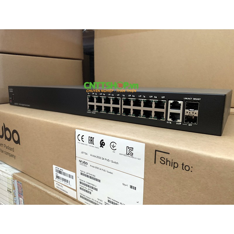 SG250-18-K9-EU Bộ chia mạng Switch Cisco 16 cổng 10/100/1000, 2GE Uplink