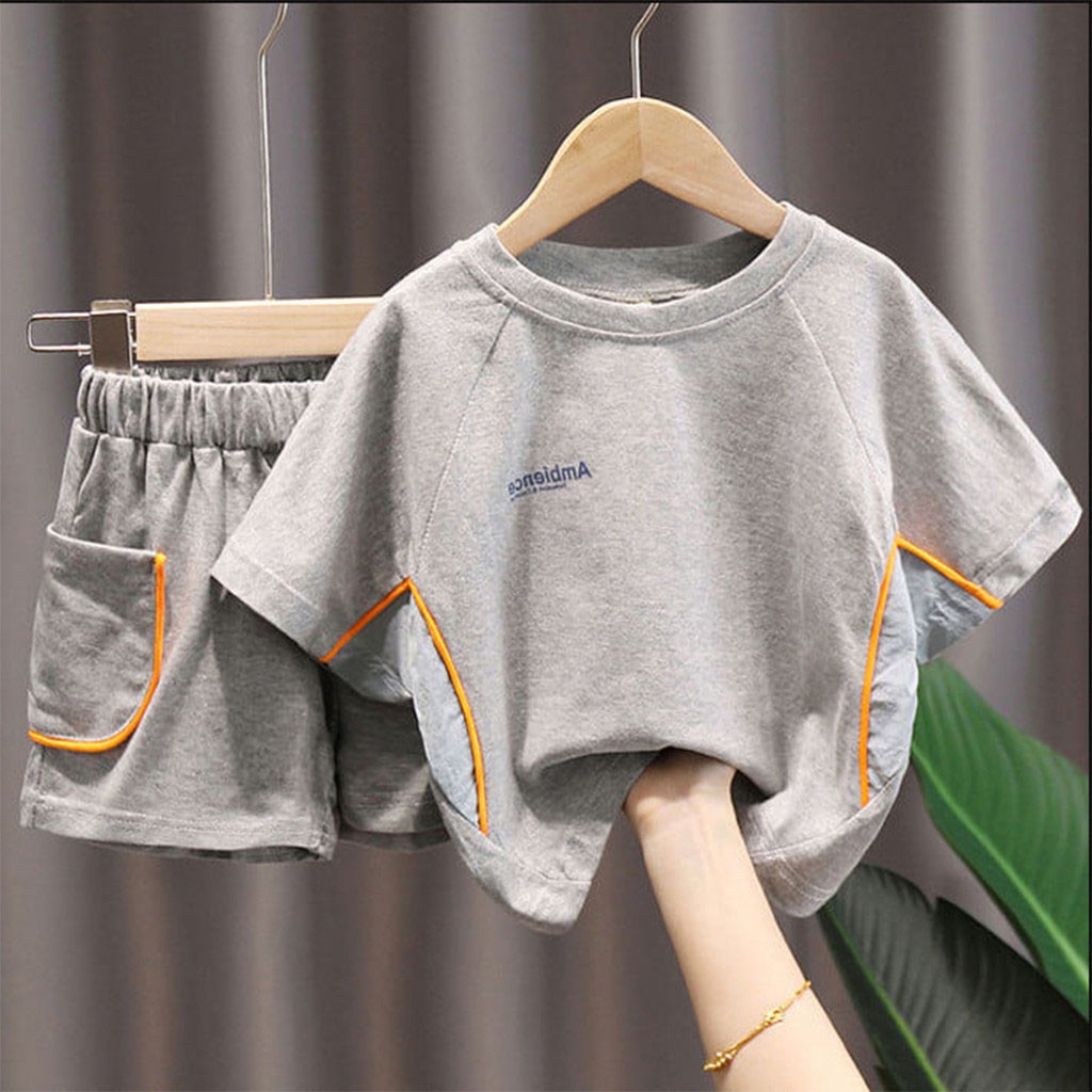 Bộ cộc tay cho bé LILA KIDS, Đồ bộ bé trai chất cotton Cao Cấp cho bé từ 6- 20kg