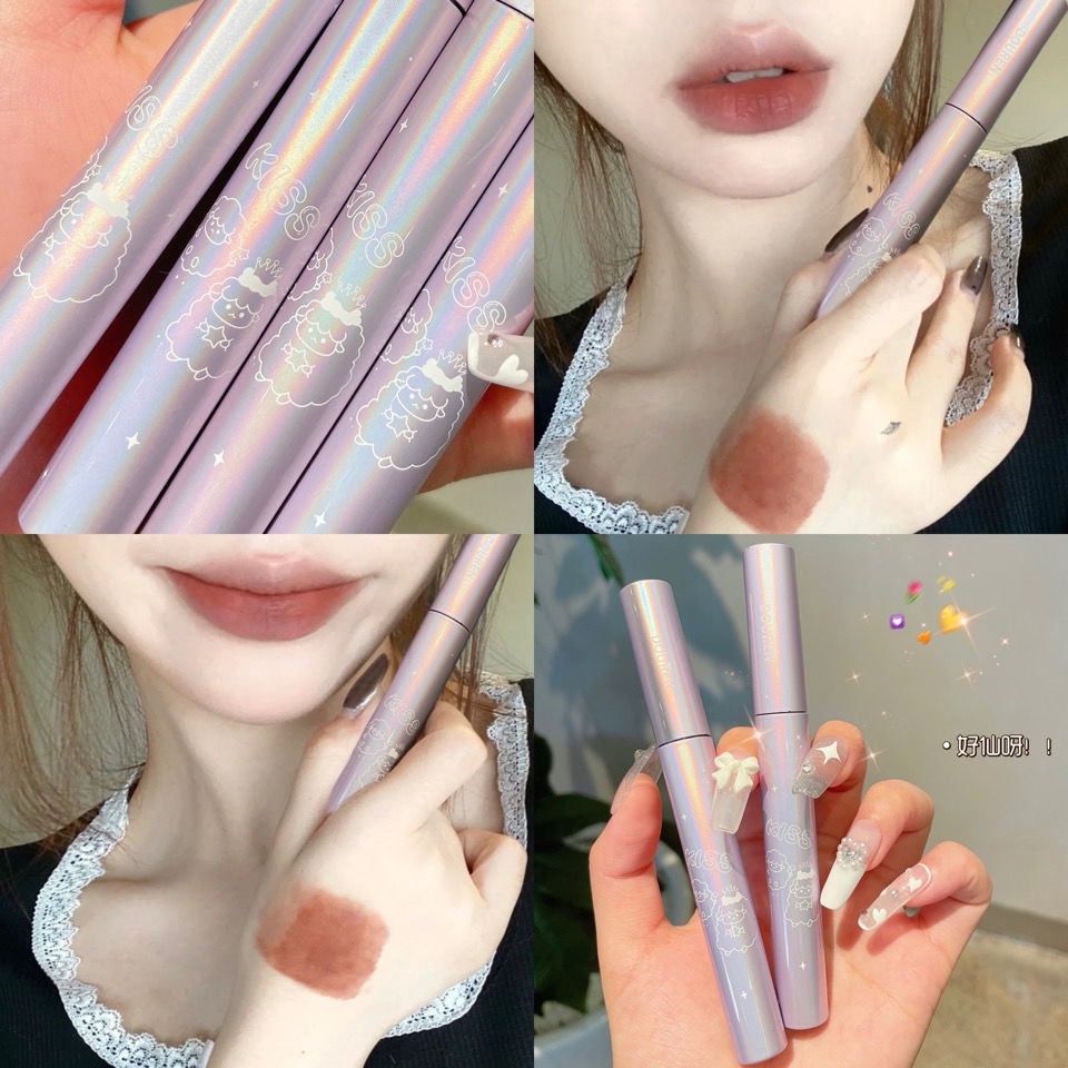 [Hàng mới về] Son kem lì Dou Ren dưỡng ẩm trang điểm dễ lên màu lâu trôi
