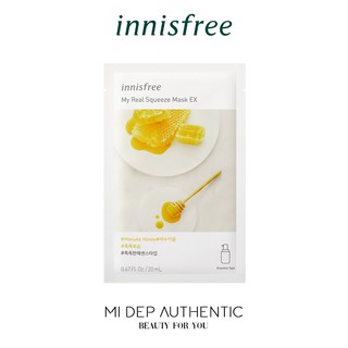 Mặt Nạ Giấy Dưỡng Ẩm Và Phục Hồi Da Từ Mật Ong Innisfree My Real Squeeze Mask 20ml