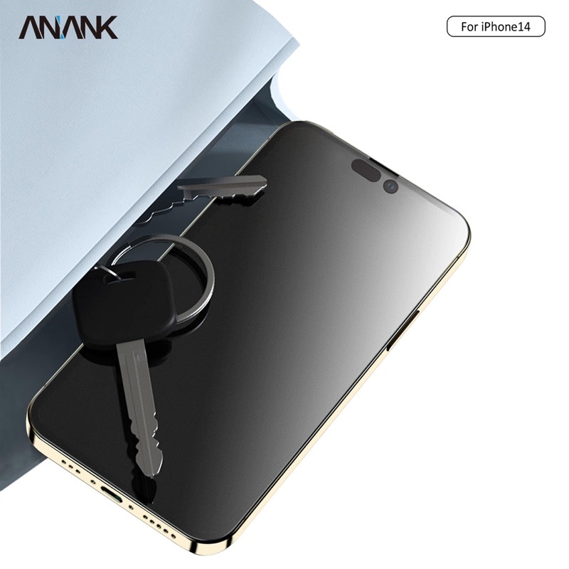 Kính cường lực Anank nhám chống Vân tay cho iPhone 14, 14 Pro, 14 Plus, 14 Pro Max Full màn hình cảm ứng siêu mượt