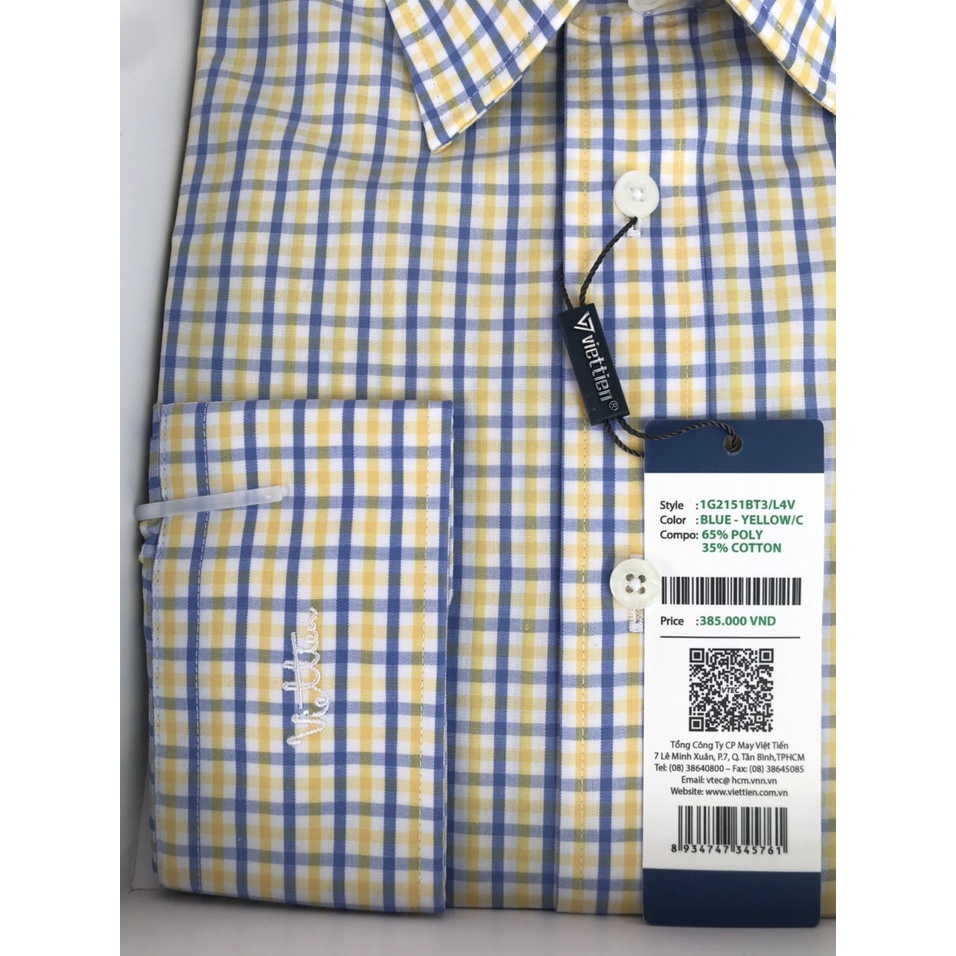 Áo sơ mi dài tay hiệu Việt tiến form regular | BigBuy360 - bigbuy360.vn