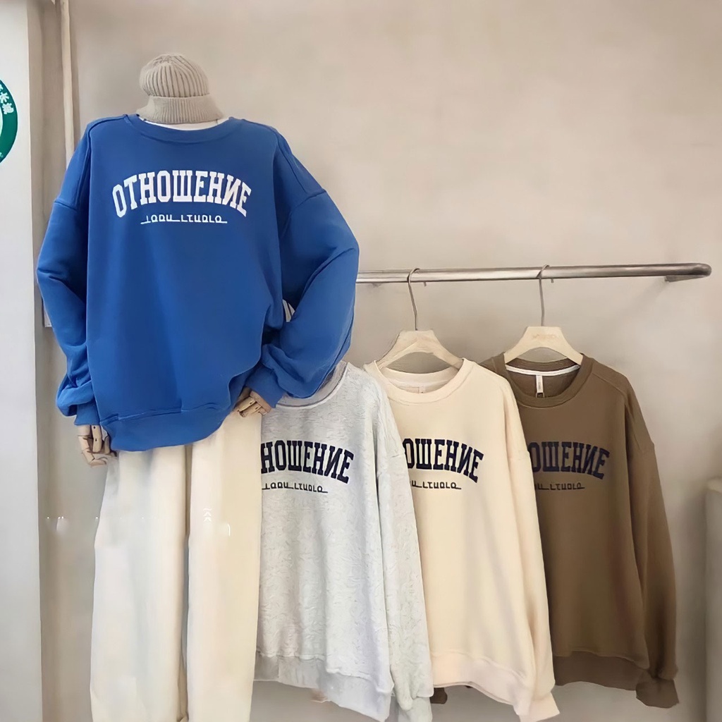 Áo nỉ sweater nữ form rộng dài tay chất nỉ Áo sweater OTTO trending Hàn Quốc - CUTE_ZOO | BigBuy360 - bigbuy360.vn