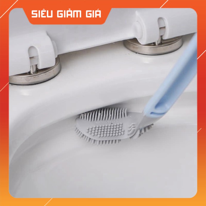 Dụng Cụ Cọ Rửa Nhà Tắm, Nhà Vệ Sinh, Chà Toilet Bằng Silicon Thiết Kế Đường Cong Ưu Việt  Giúp Tẩy Sạch Mọi Vết Bẩ