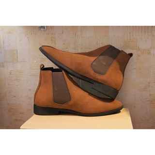 Chelsea boot nam da lộn cao cổ