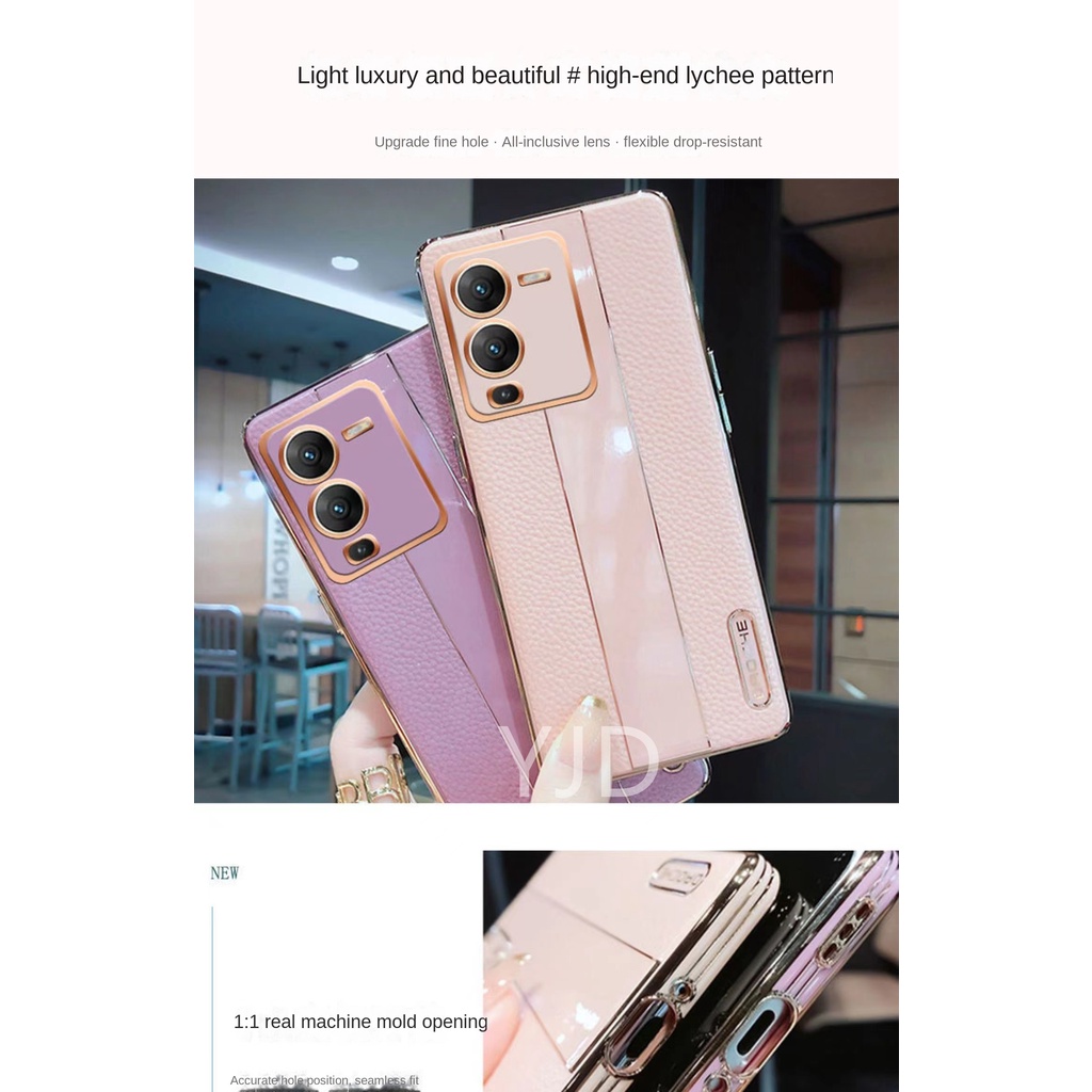 Ốp Điện Thoại Chống Sốc Mạ Điện Đơn Giản Cho Vivo V25 Pro