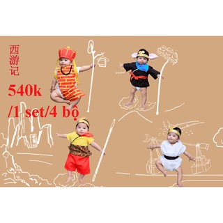 Quần áo chụp ảnh 4 thầy trò đường tăng cho bé siêu đáng yêu!!!