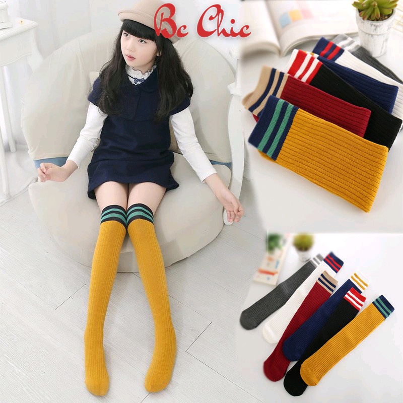 [HOT] Combo 2 đôi tất đùi gối tất nhún đa năng siêu xinh cho bé 4 -7,8 tuổi   BC_CHIC LINGERIE