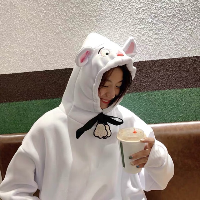 (ORDER) Áo Hoodie nỉ mũ gắn tai thú và dây rút cực xinh |HÌNH THẬT Ở CUỐI| | BigBuy360 - bigbuy360.vn